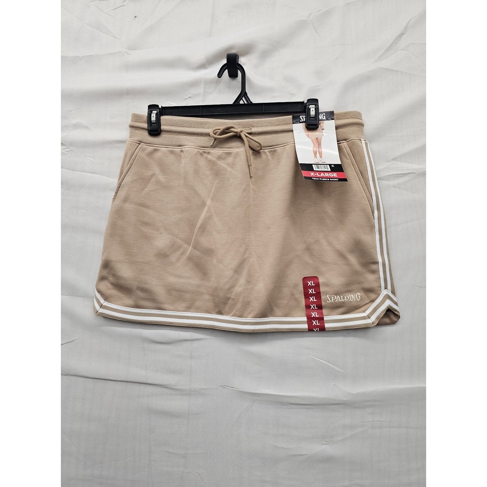 Spalding Womens Tech Fleece Skort Tan Poly Blend Athletic Size XL